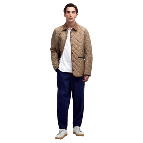 Barbour Jaqueta masculina acolchoada Baston Liddesdale, marrom militar, Marrom militar, GG