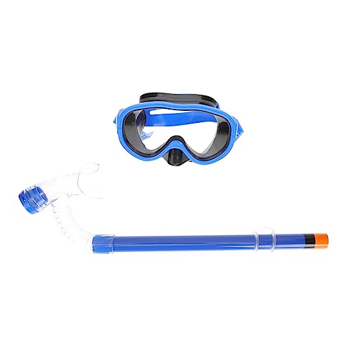 Equipo subacuático con gafas de snorkel tubo seco y aletas de buceo