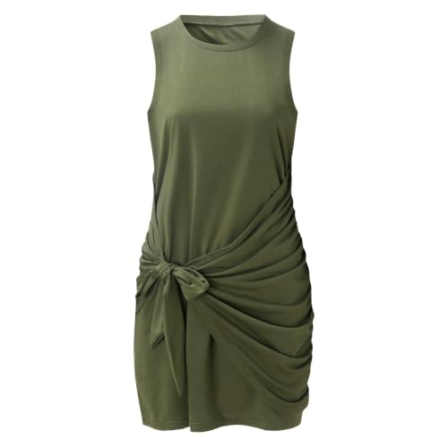 Robe plissée légère col en V pour rester fraîche sous la chaleur