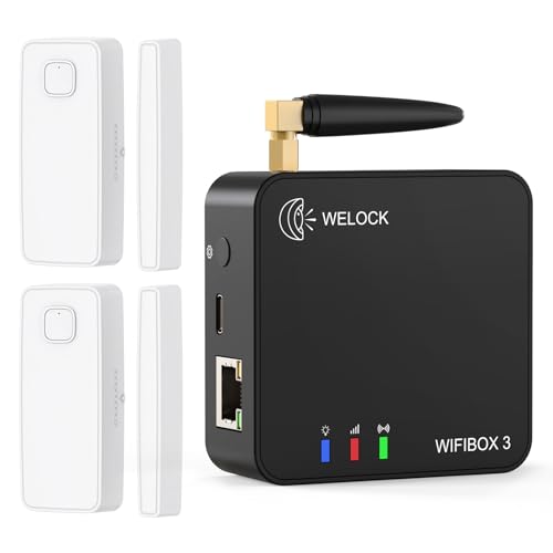 WELOCK WiFiBox-Door Sensor,capteur de Porte Intelligent pour welock Serrure Connectée,APP, Notifications (Porte Ouverte, fermée) à Distance
