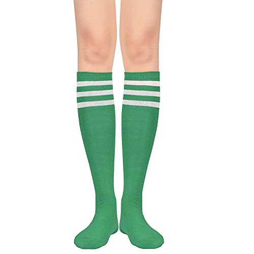 Image of Zando Striped Knee High Socks for Women Athletic Running Long Tube Socks Casual Knee High Stockings