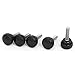 Aexit M8x30mm Plastic Knobs & Hand Wheels Round Head Screw Bolt Stud Clamping Knobs Grips Star Knobs Black 5pcs