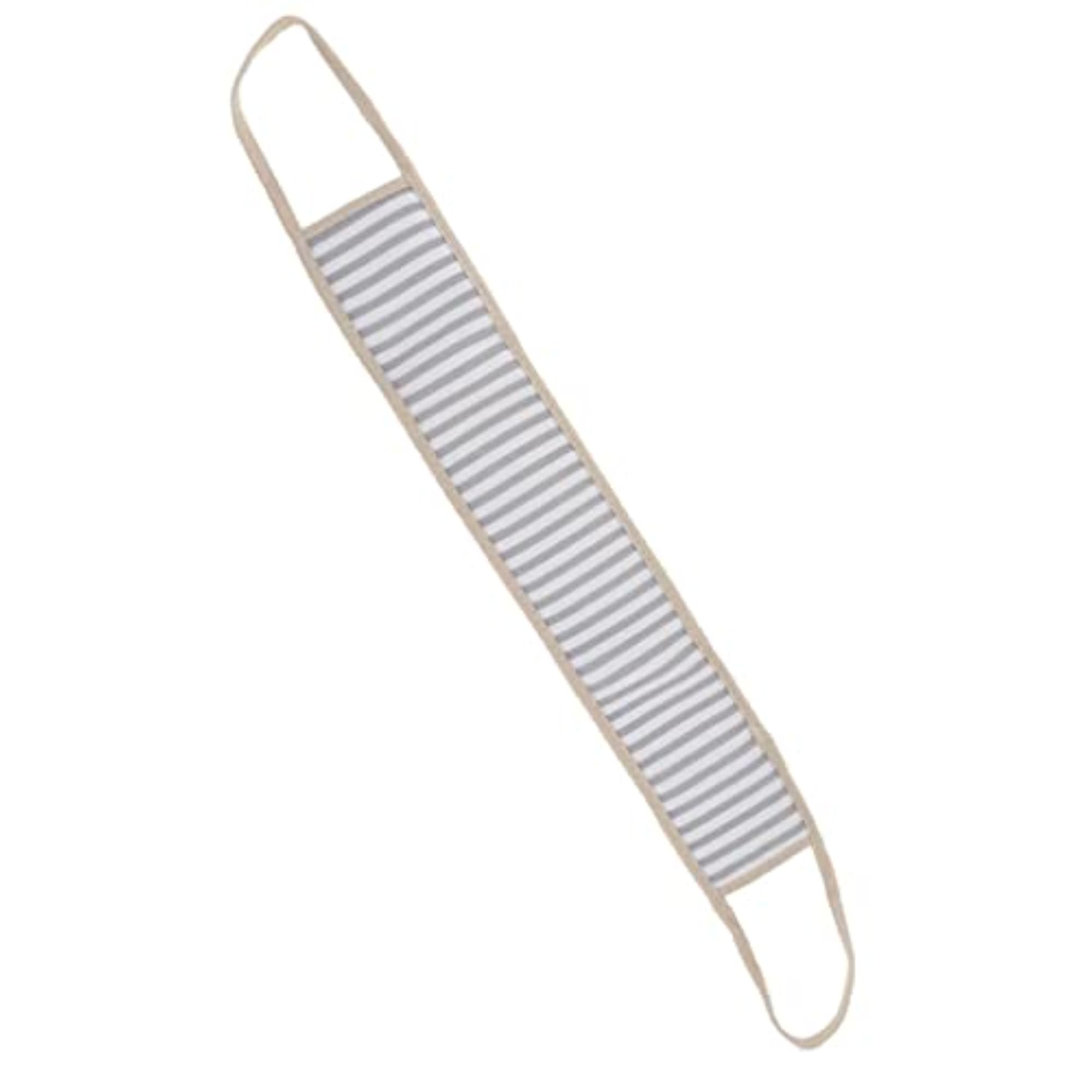 Long Striped Exfoliating Back Scrubber Loofah Sponge, Light Green