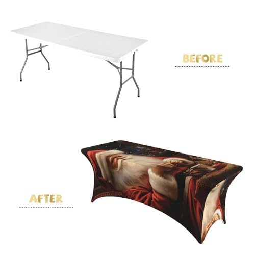 Nappe extensible 1,8m imperméable et infroissable motif Noël pour terrasse