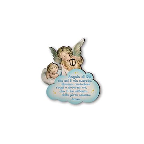 Bonella Brothers Wooden Angel Picture with Lantern Cover