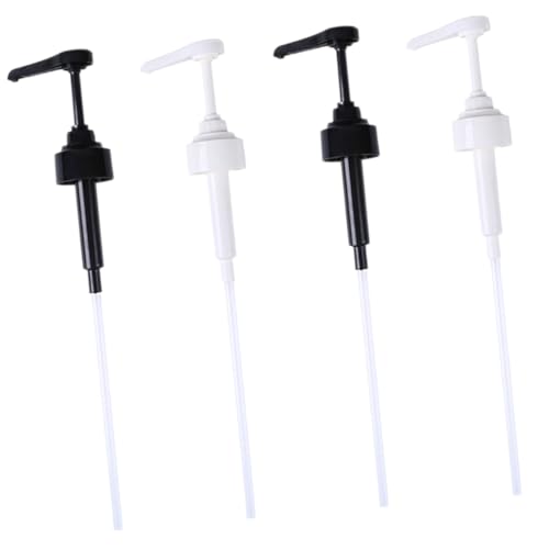 LOORGVEL 4個 ボトルポンプ 押圧式ディスペンサー オイスターソース用 シロップ ローション 液体鹸対応 食品接触 再利用可能 キッチン用調味