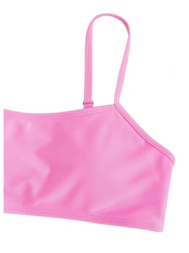 Milumia Girl's 3 Set Bikini Set Swimsuit with Drawstring Beach Swim Skirt Swimwear Pink 10-11Y4