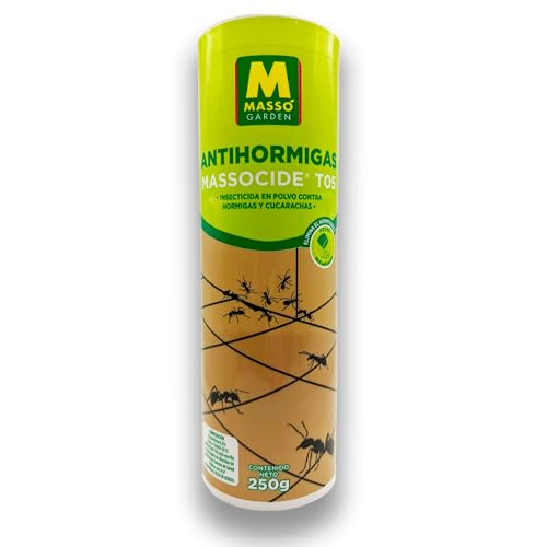 Antihormigas en Polvo contra Hormigas y Cucarachas de Fácil Aplicación MASSOCIDE T05 | Envase 250 GR | Insecticida contra Hormigas y Cucarachas MUY EFICAZ para interior | Nexum Market