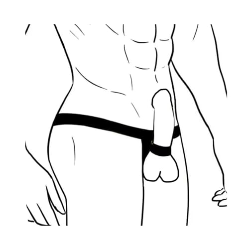 Image of Male BDSM Bondage Penis Restraint Strap G-String Cock Ring Lock Thong BDSM Penis High Stretch Bondage Band Sissy Chastity Lock Belt Sexy Lingerie T-Back Briefs Briefs Erotic for Gay