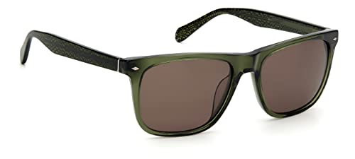Fossil Men's Male Sunglasses Style FOS 2062/S Rectangular, Crystal Green/Brown, 54mm, 18mm2