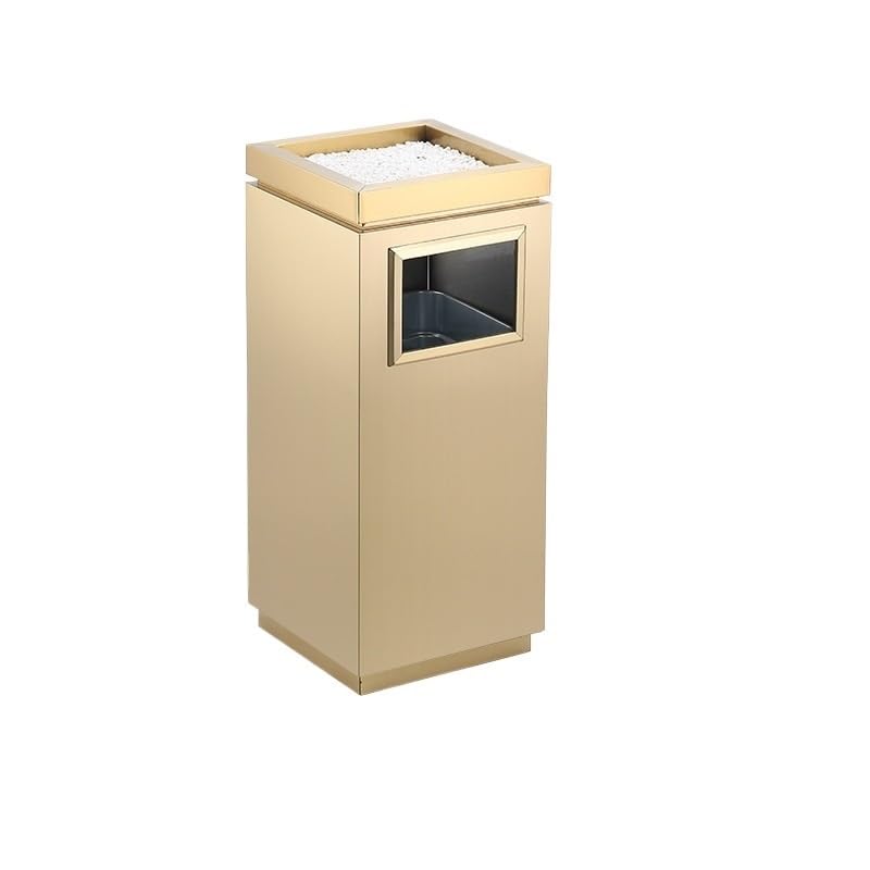Durable Stainless Steel Trash Can - Weather-Resistant Outdoor Ashtray Bin for Hotels, Shopping Malls, and High-Traffic Areas - Easy to Clean, Anti-Corrosion Design