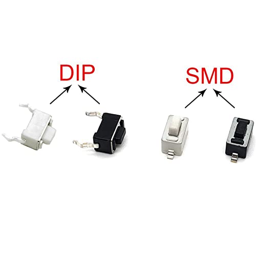 Patch SMD 3*6*5mm interrupteur vertical dip bouton 2 pieds micro tact x50