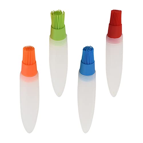 HEMOTON 1 Juego Cepillo Para Botellas De Aceite De Silicona Kitchen Gadgets Panelas Cozinha Cocinando Accesorios De Parrilla Y Cepillo De Aceite Cepillo Para Rociar Gel De Sílice 4 Piezas