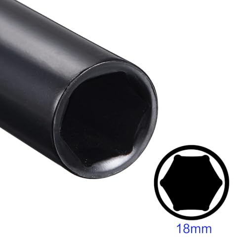 MACHSWON 2Pcs 1/2 Inch Drive - 18mm Deep Impact Socket with 6 Point Design, Heat-Treated Cr-V Steel 200mm Length, Metric Sizes - Image 3
