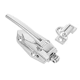 SEWACC Zinklegierung Ofentürgriff mit Flachverschluss Langlebiger Gefrierschrank Türgriff Vielseitiger Backofen und Gefrierschrankgriff Einfache Montage Robust und Verschleißfest