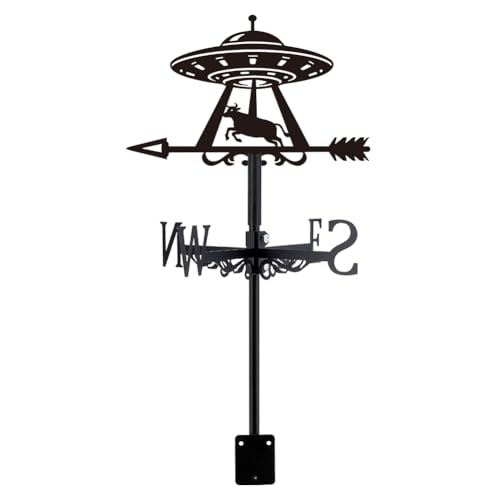 Girouette de jardin contre la monotonie extérieure silhouette OVNI - 2