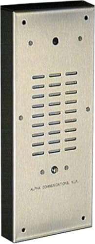 Alpha Communications VI402S001VFSE QwikBUS Surface Stainless Steel Video Door Station - 1 Call Button; FSE1500 Station and Camera Built-in; Used with AlphaEntry/QwikBUS Intercom/Emergency Systems