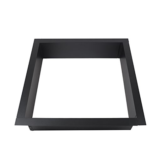 Pleasant Hearth Ofw421Fr Square Solid Steel Fire Ring, 41.5" D X 41.5" W X 10" H, Black #TOP3