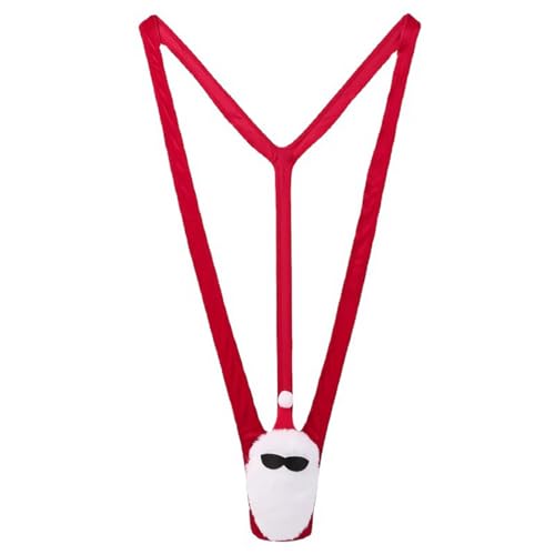 NewBull Mankini Lustig Santa Claus Kostüm Weihnachtsmann Kostüm Dessous Mankini Weihnachtskostüm Herren Einteiliges Mankini Weihnachtsunterwäsche...