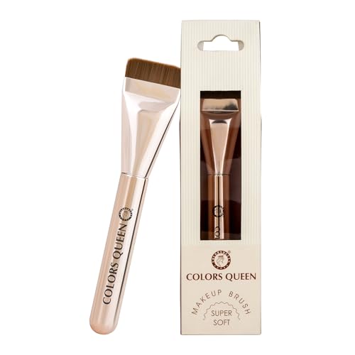 Colors Queen Ultra Thin Flat Foundation Makeup Brush for Glass Skin for Blending Liquid & Cream Foundation | High Density Bristles for Streak Free Application