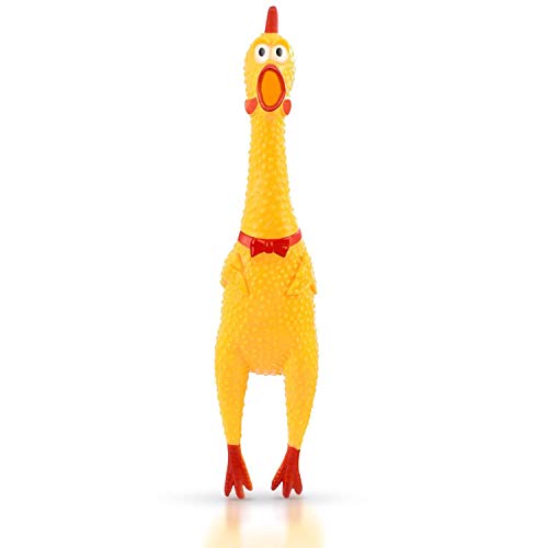 Image of Sage Square Hilarious 32cm Squeaking Screaming Chicken Toy for Kids, Silly Squeezing & Squawking Novelty Gift Idea � Vibrant Colors & Wacky Design