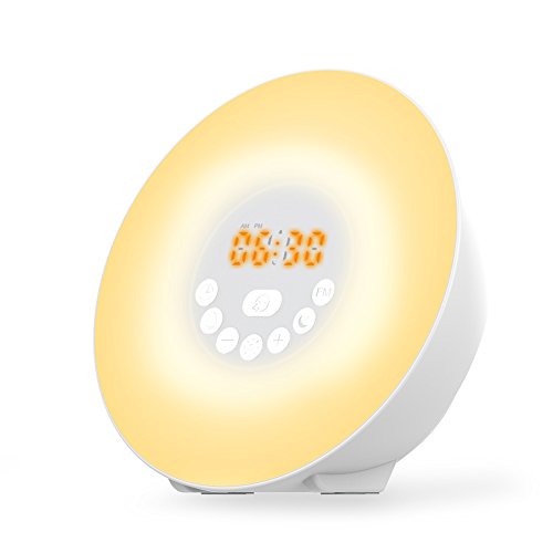 Sveglia Luce, ROOROO Digitale Wake-Up Light con