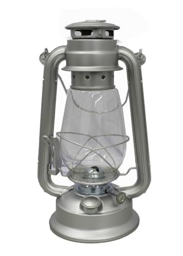 Light Dust Grey Hurricane Kerosene Oil Lantern Emergency Hanging Light / Lamp - 12 Inches (1)