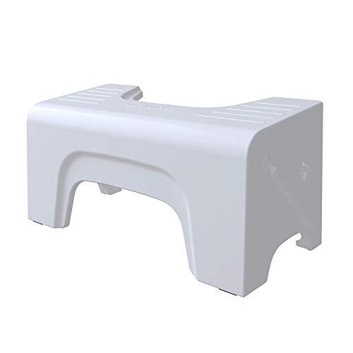 Image of Squatty Potty Fold N Stow Compact Foldable Toilet Stool, White, 8", 1 lb