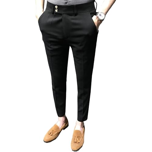 Men Casual Straight Business Trousers Men Classic Fit Stretch Formal Pants Mens Dress Pants Slim Fit Pants