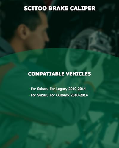 Image of SCITOO 19B6276 Rear Right Disc Brake Caliper Assembly w /Bracket for Subaru for Legacy 2010-2012 2014,for Subaru for Outback 2010-2012