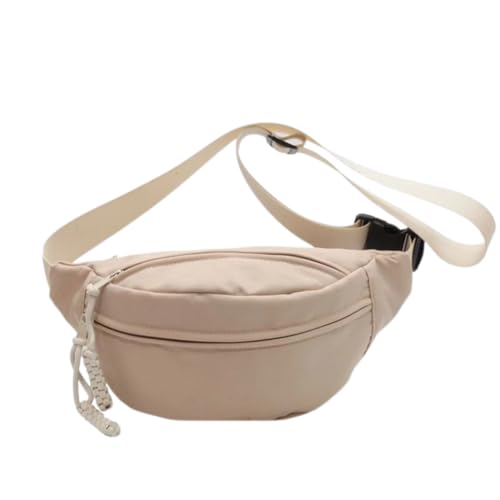 Bolsa Transversal Tiracolo Bag Pochete Impermeável Feminino Masculino Bolsinha De Cintura Lateral Shoulder Viagem Necessaire Treino Academia Esportiva Porta Celular Carteira (Cáqui)