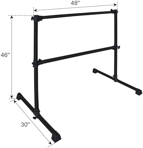 4FT Adjustable Ballet Barre - Portable Dance Bar for Home & Studio, Non-Slip Base, 360° Rotatable Foot, Perfect for Stretching, Pilates, Dance Training & Exercise Equipment