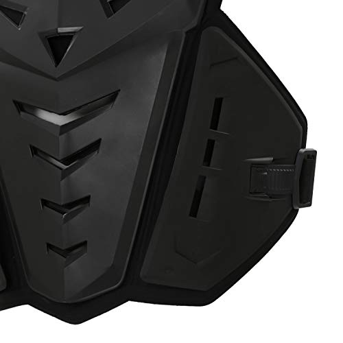 OHMOTOR Chest Back Protector Motorcycle Armor Vest Motorcycle Riding Chest Armor (Black)