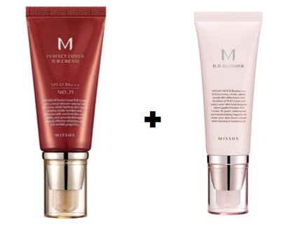 MISSHA M Perfect Cover BB Cream SPF 42 PA+++ #21 Bundle with M BB Boomer (LIGHT BEIGE)