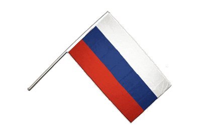 Drapeau Russie sur hampe 60x90 pavillon russe Digni pour décoration extérieure