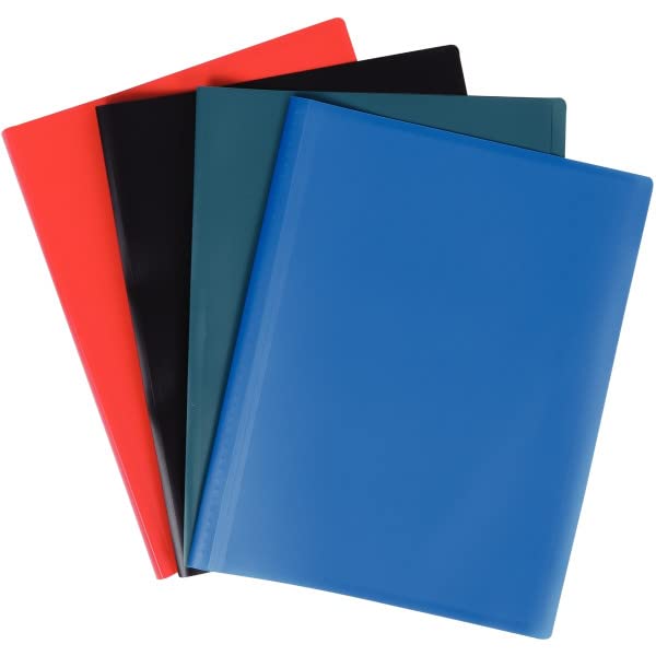 Officedepot Protège-Documents Couverture Souple en Polypropylène 60 Vues, Coloris Assortis, Lot de 30