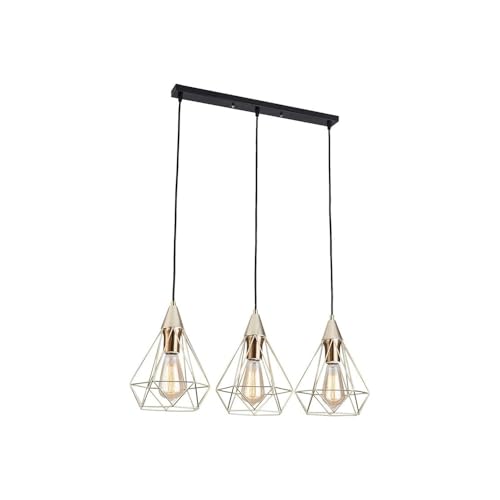 Chandelier de ferme moderne E26/E27 : suspension diamant pour salon et chambre