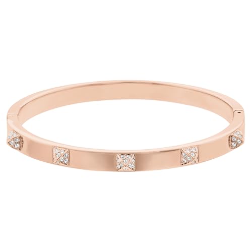 Swarovski Plaqué or Jonc rigide en métal doré pour poignet féminin chic