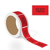 StickerJet Do Not Freeze Labels – 3x5 Inch Rectangular Stickers, 500 Pcs Roll, Adhesive Industrial Label Safe Handling Warning Sticker for Shipping and Packing