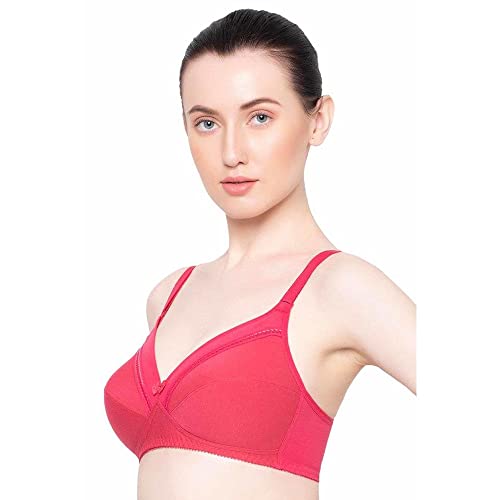 Image of Triumph Comfort Wireless Non Padded Everyday Women Cotton Bra Soft Breathable Cotton, Cut‑n‑Sew Cups 3 /4 Coverage, High Center Bridge Lace Trim & Bow Daily Comfort, Natural Shape Pack Of 1