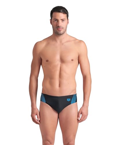 Arena Herren Mens Openings Swim Briefs, Black-Turquoise, 8 EU