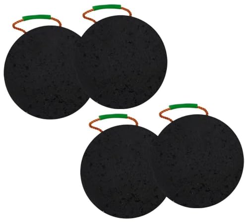 Mytee Products (4 Pack) Round Outrigger Pad 15' Diameter, 1.5' Thick, 50,000 lbs WLL, RV Pads, Lightweight, Stackable, Waterproof, Unbreakable, Ergonomic Handle