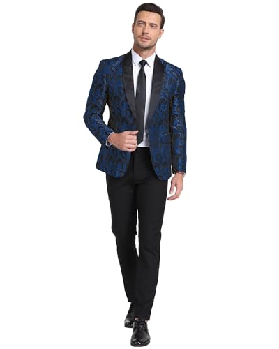 Men's Floral Embroidered Tuxedo Suit Jacket Luxury Paisley Wedding Blazer Dinner Suit for Men with Free Bowtie4