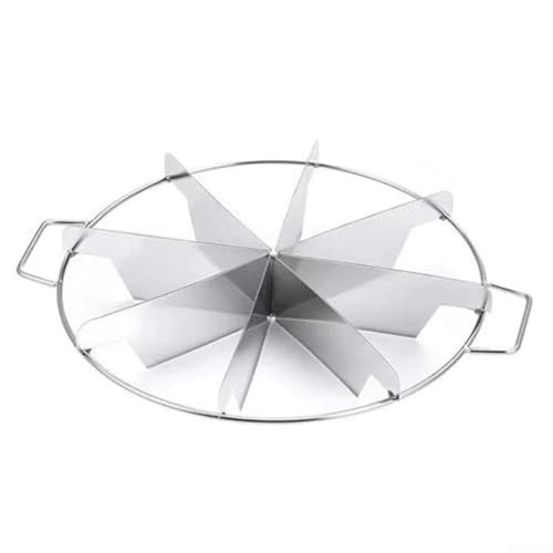 Cortador circular de acero inoxidable para cortar pasteles, pizzas y panes en capas en 6, 7 o 9 uniformes para porciones (8 cortes)