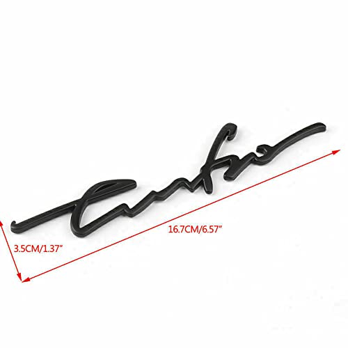 Image of 3D Chrome Metal Turbo T Logo Car Trunk Rear Tailgate Emblem Badge Decal Sticker (Black)