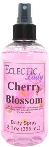 Eclectic Lady Cherry Blossom Body Spray, Double Strength, 8 ounces, Body Mist for Women with Clean, Light & Gentle Fragrance, Cologne with Soft, Subtle Aroma For Daily Use