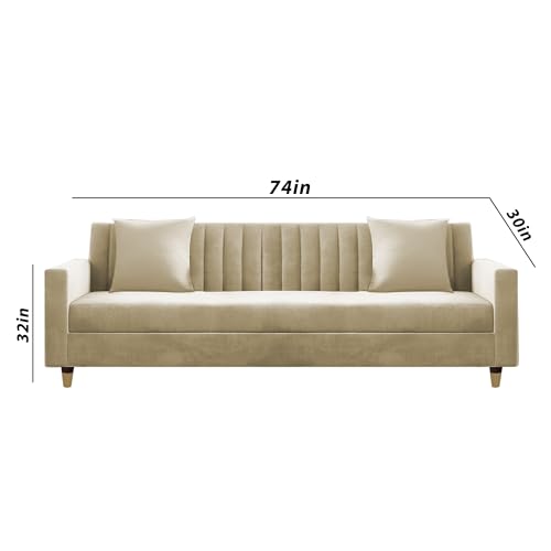 Image of Casaliving Garcia 3+2+1 Seater Sofa Set for Living Room (Cream Colour) Premium Fabric Sofa