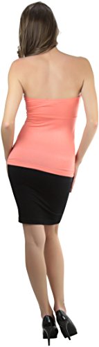 Image of ToBeInStyle Women's Cotton-Spandex Blend Stretchy Tube Top