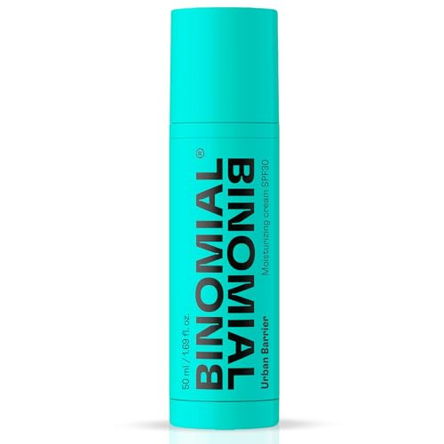 BINOMIAL - Urban Barrier | Crema Hidratante con SPF 30 | Protector Facial Antioxidante | Luminosidad/Efecto Glow | Skincare | 50ml