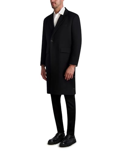 KARL LAGERFELD Men's Side Buttons Top Coat2